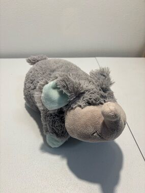 Pillow Pets Pee-Wee Elephant Plush 12" Grey Blue Pre-Owned